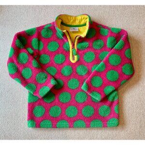 Hanna Andersson Girls 120 6/7 Marshmallow Quarter Zip Sweatshirt Pullover Pink